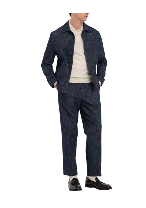blue stretch cotton wool denim overshirt MANUEL RITZ | suits Jacket | 3932G2440 25361189